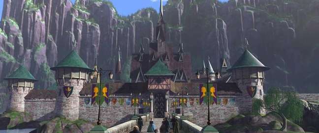 Castle from the Frozen movie