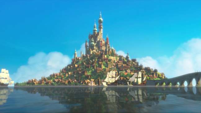 The castle in the tangled film