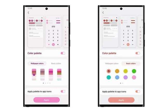 Melhorias da Material You também foram destacadas na One UI 5 (Imagem: Reprodução/Samsung) Melhorias da Material You também foram destacadas na One UI 5 (Imagem: Reprodução/Samsung)