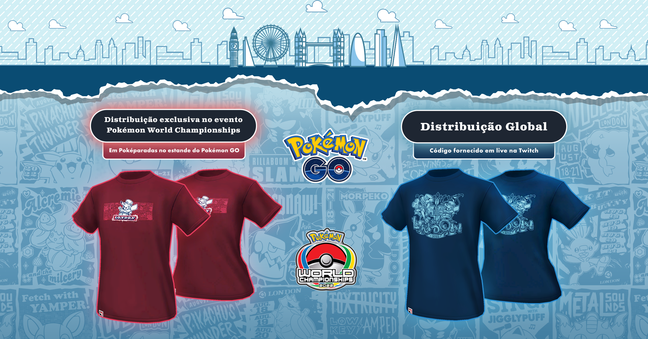 Itens de avatar inspirados no Campeonato Mundial de 2022. (Imagem: Divulgação/Niantic/The Pokémon Company)
