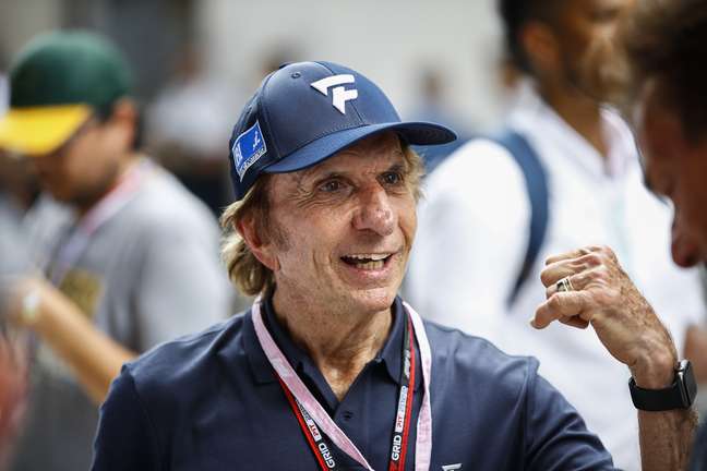 Emerson Fittipaldi nos bastidores do Grand Prix Miami 2022