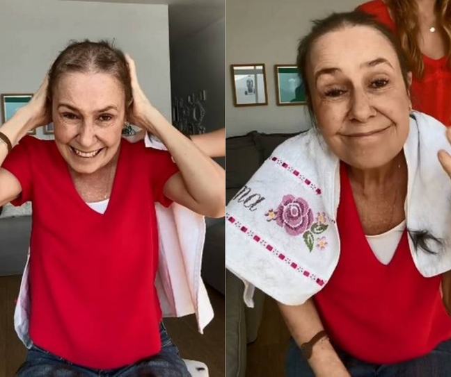 With cancer, the Globo journalist shaves her hair and gets excited: ‘Strange, but necessary’