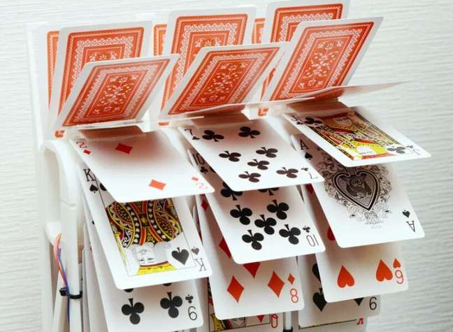 Playing cards clock.