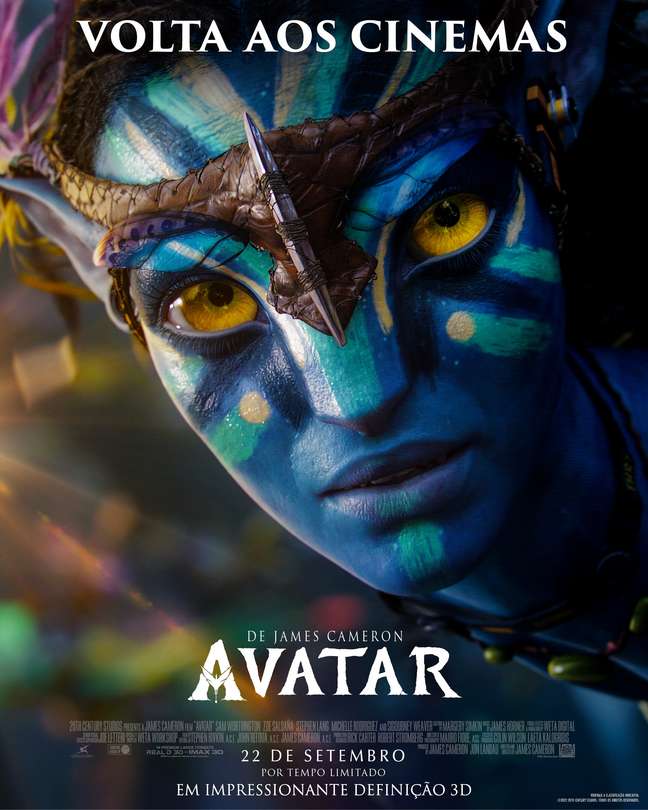 'Avatar' voltará aos cinemas no dia 22 de setembro