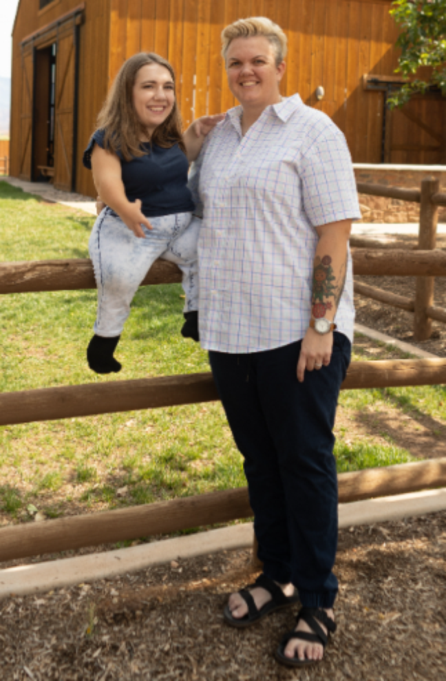 The female pair beat the Guinness record for size difference
