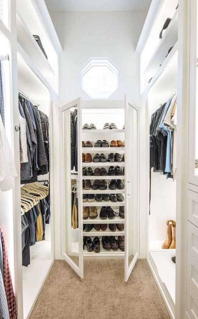 4. Wardrobe with wooden shoe rack and mirror - Casa e Festa photo 4. Wardrobe with wooden shoe rack and mirror - Casa e Festa photo