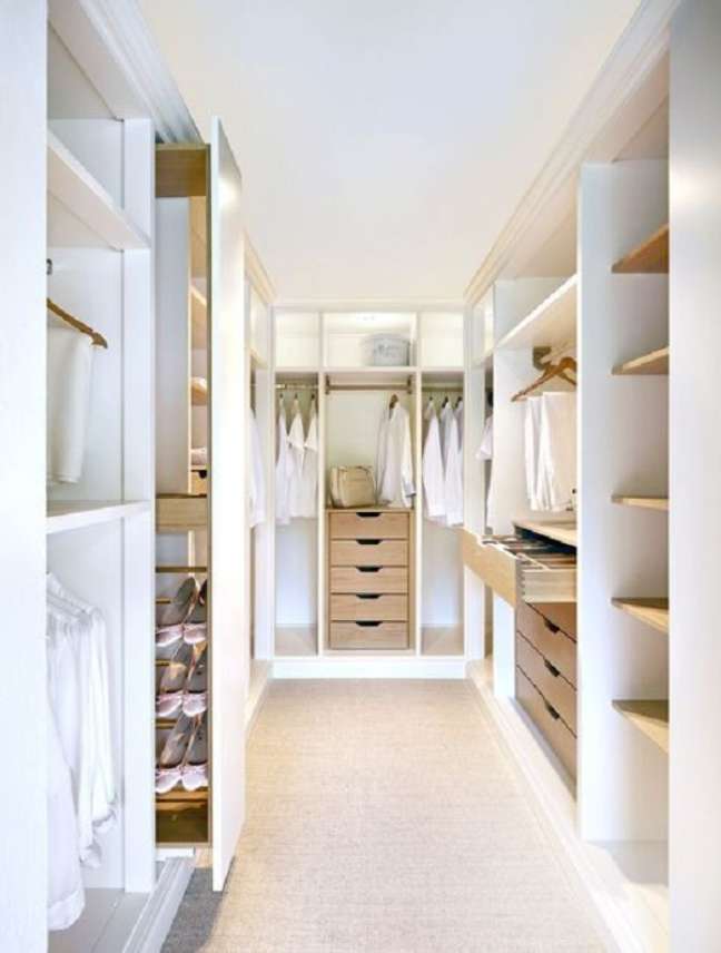 8. Simple wooden built-in shoe cabinet - Photo Kcsa 8. Simple wooden built-in shoe cabinet - Photo Kcsa