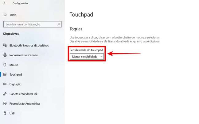 Como desativar o touchpad no Windows 10 (Captura de tela: Caio Carvalho)