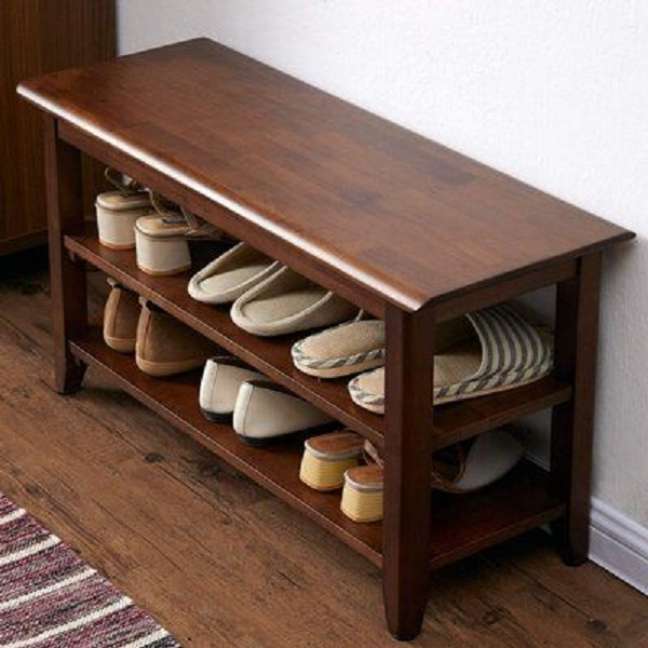 34. Wooden shoe cabinet with bench for entrance - Photo Wayfair 34. Wooden shoe cabinet with bench for entrance - Photo Wayfair