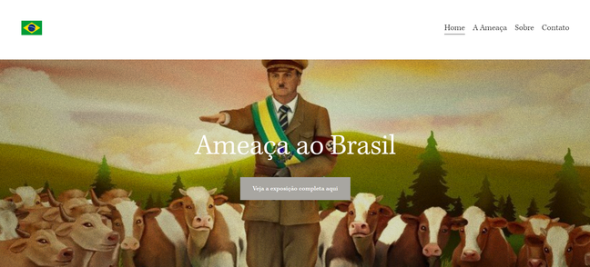 Página com URL bolsonaro.com.br mostra artes e montagens críticas ao presidente Jair Bolsonaro