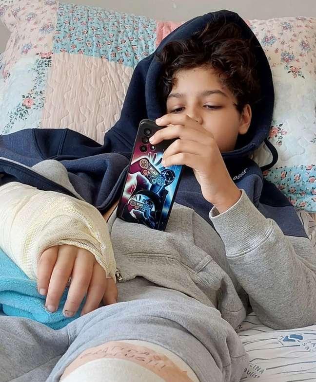 The “Pantanal” child actor is released nine days later after being hit by a car The “Pantanal” child actor is released nine days later after being hit by a car