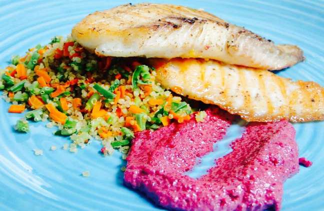 San Pietro with quinoa and beetroot pesto | Photo: Cooking Guide San Pietro with quinoa and beetroot pesto | Photo: Cooking Guide