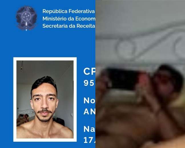 The government app issues CPF with a photo showing nude in the background