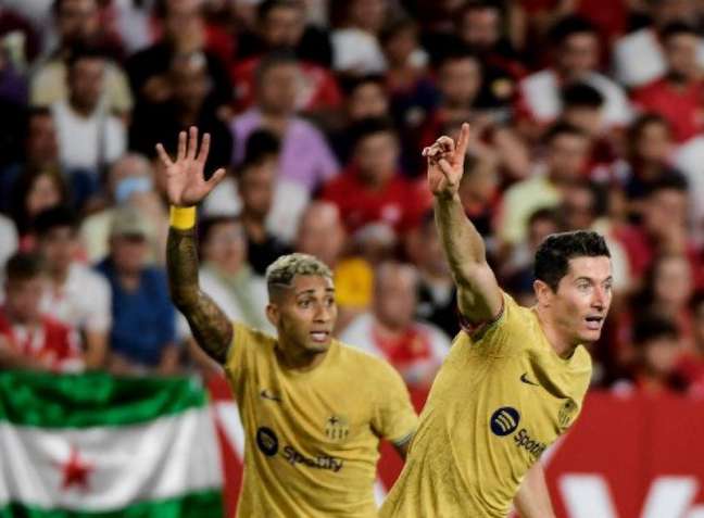 Rabinha y Lewandowski marcan en el triunfo del Barça sobre el Sevilla (Foto: Cristina Quigler/AFP)