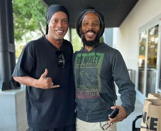 Ronaldinho também publicou nas redes sociais o encontro (Foto: Reprodução/Instagram)