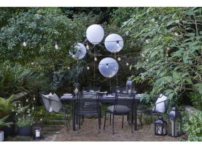 Create a party atmosphere with balloons Create a party atmosphere with balloons