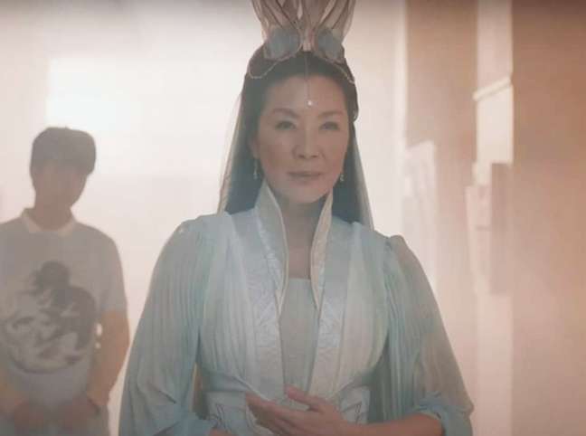 Michelle Yeoh is the Goddess of Compassion in the “American Born Chinese” video