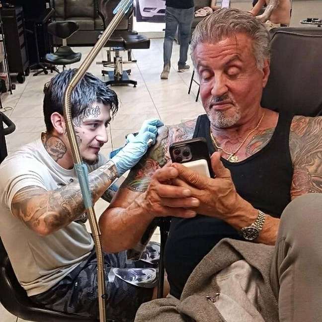 Stallone covers up his ex-wife’s second tattoo