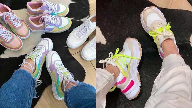 Colored sneakers are a bet in spring Colored sneakers are a bet in spring