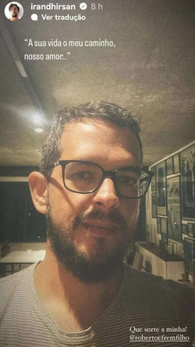 Post by Irandhir Santos in honor of her husband Roberto Efrem Filho Post by Irandhir Santos in honor of her husband Roberto Efrem Filho
