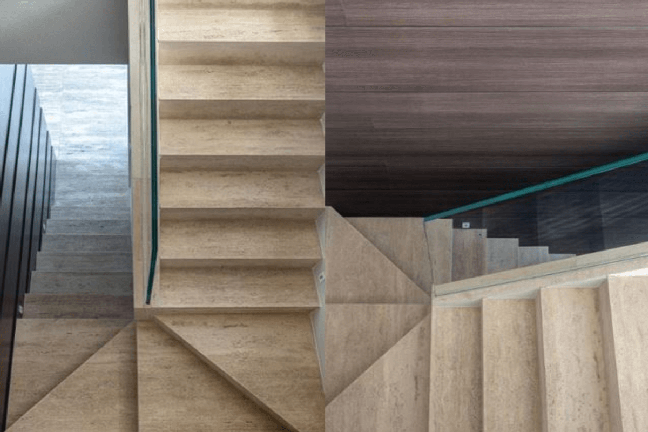 Stairs are also decorative elements. 