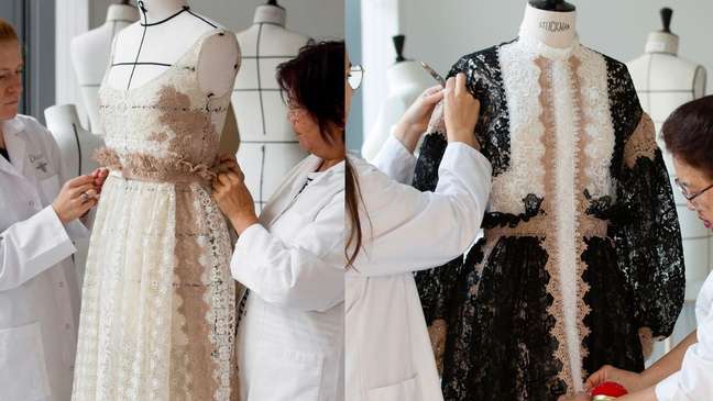 The Dior brand has decided to bet on lace in its garments -