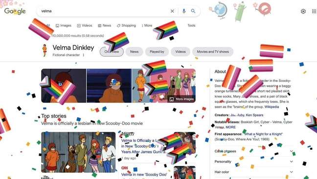 Google faz surpresa para aqueles que pesquisarem por "Velma" ou "Velma Dinkley" na ferramenta Google faz surpresa para aqueles que pesquisarem por "Velma" ou "Velma Dinkley" na ferramenta