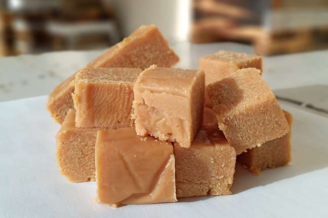 Pieces of milk candy 