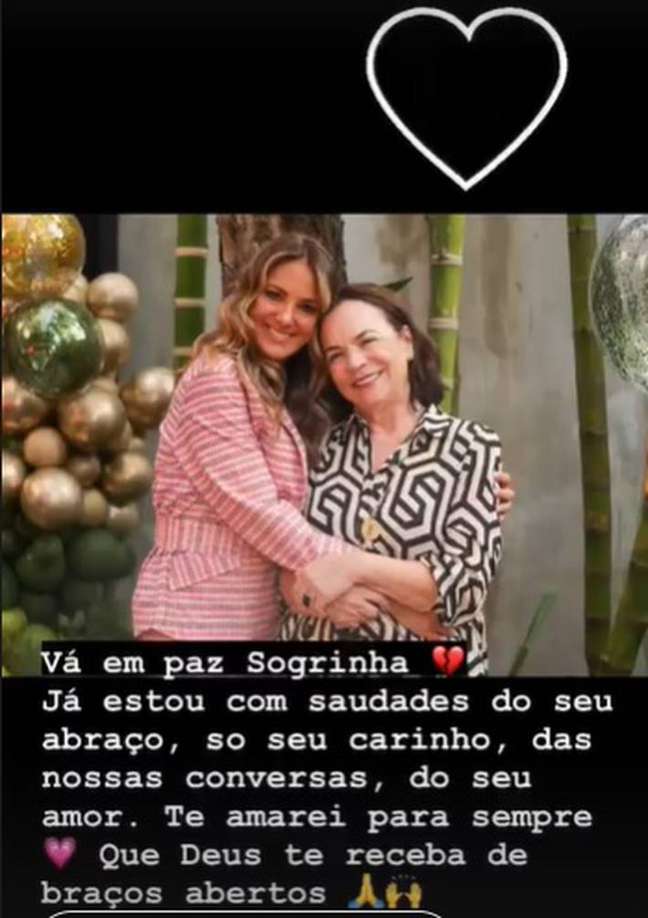 Ticiane Pinheiro paid tribute to Edna Tralli through a post on social networks. Ticiane Pinheiro paid tribute to Edna Tralli through a post on social networks.