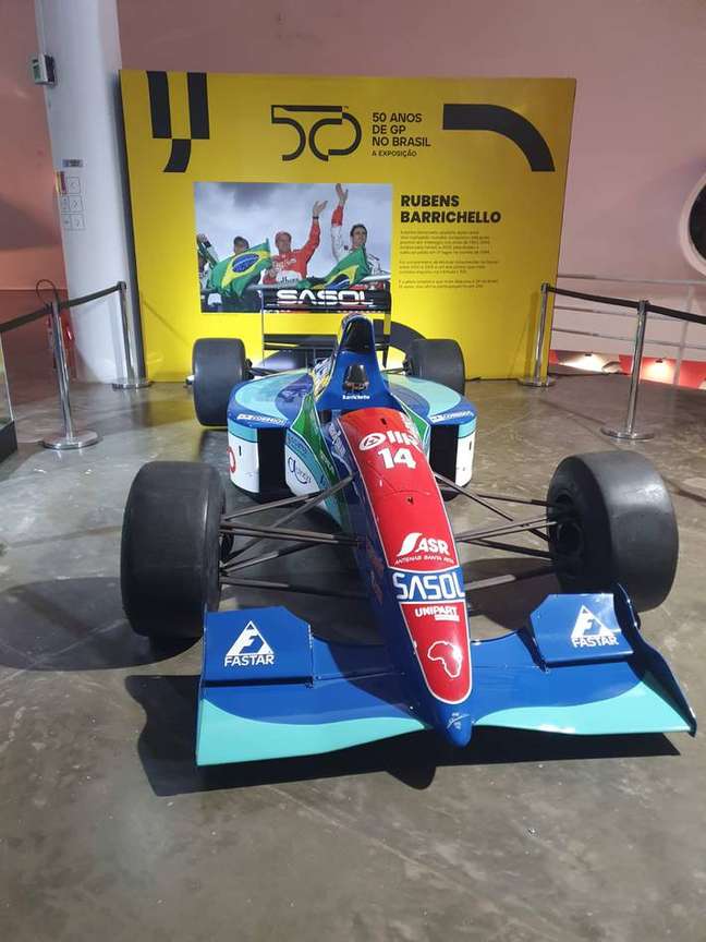 Jordan de Rubens Barrichello está na exposição dos 50 anos de GP no Brasil