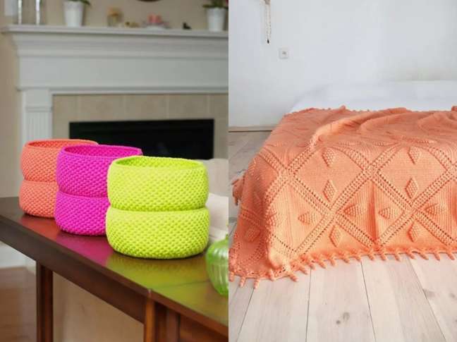 If you like a bolder style, neon patterns can be a good idea for your decor. / A bright crochet blanket can be used to cover the bed or add some color to the room. If you like a bolder style, neon patterns can be a good idea for your decor. / A bright crochet blanket can be used to cover the bed or add some color to the room.