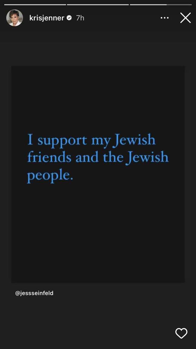 Post shared by Kris Jenner, Kim Kardashian's mother, on Instagram Stories. Post shared by Kris Jenner, Kim Kardashian's mother, on Instagram Stories.