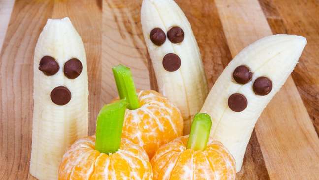 Fruits like bananas and tangerines can make great Halloween foods - Fruits like bananas and tangerines can make great Halloween foods -