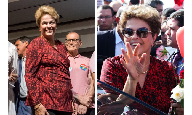Dilma Russef on Sunday and departing from Palácio da Alvorada in 2016 (Photo: Roberto Sungi / Futura Press and Wilson Dias / Agência Brasil) Dilma Russef on Sunday and departing from Palácio da Alvorada in 2016 (Photo: Roberto Sungi / Futura Press and Wilson Dias / Agência Brasil)