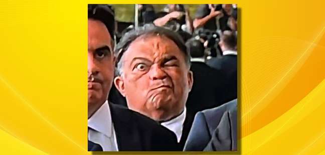 Who is the man who generated memes by making faces on the Bolsonaro declaration