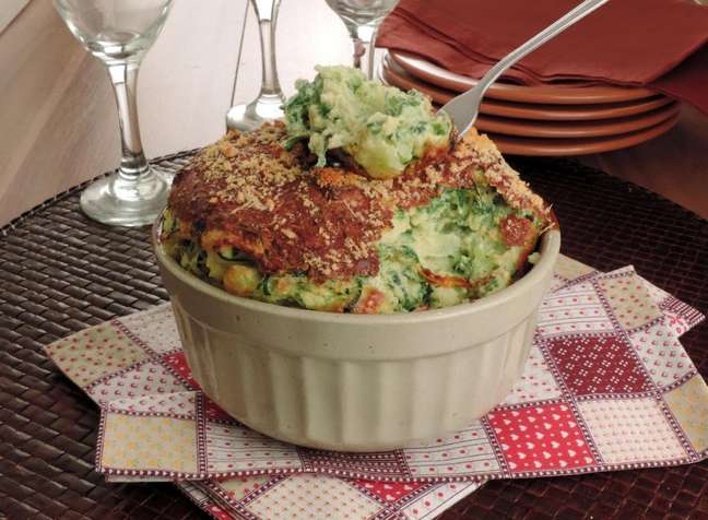 Spinach and cauliflower soufflé - Photo: Guia da Cozinha