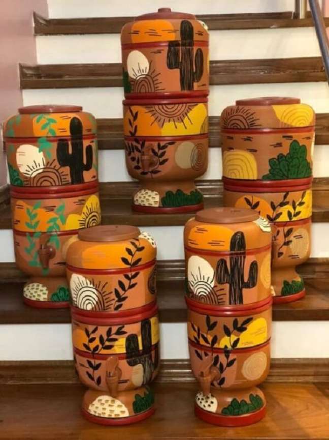 Decorated Clay Filter: +35 patterns and DIYs on how to make your own