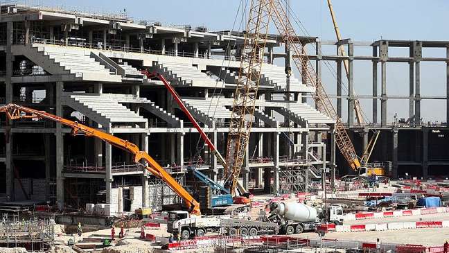 Estádio da Copa do Mundo em construção no Catar