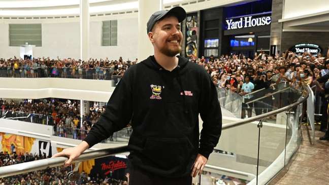 Thousands of MrBeast fans flocked to see him in September in New Jersey, US, when he opened a restaurant