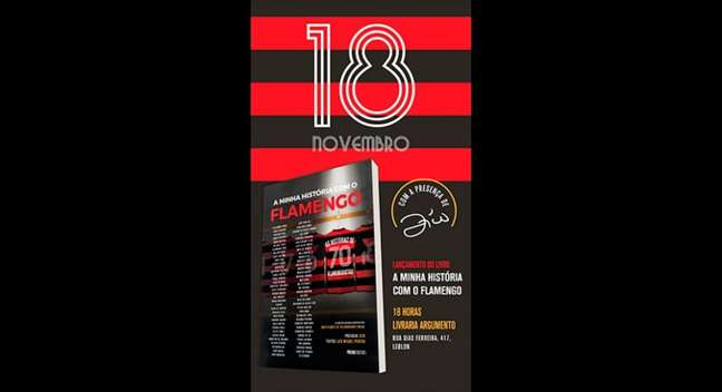 Em evento beneficente, lançamento de livro sobre o Flamengo ocorre nesta sexta no Rio de Janeiro