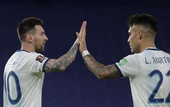 Messi y Lautaro Martínez liderarán el ataque de Argentina en la Copa (Foto: Juan Ignacio Roncoroni/Pool/AFP)
