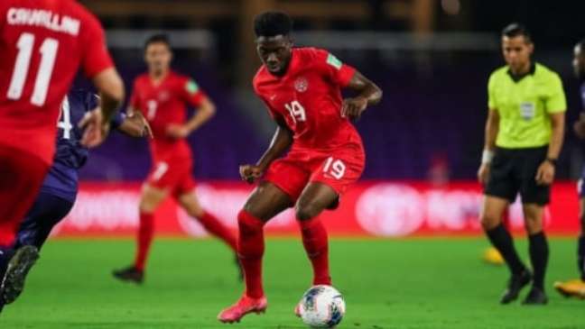 Alphonso Davies on the pitch for Canada (Photo: Handout/Canada)