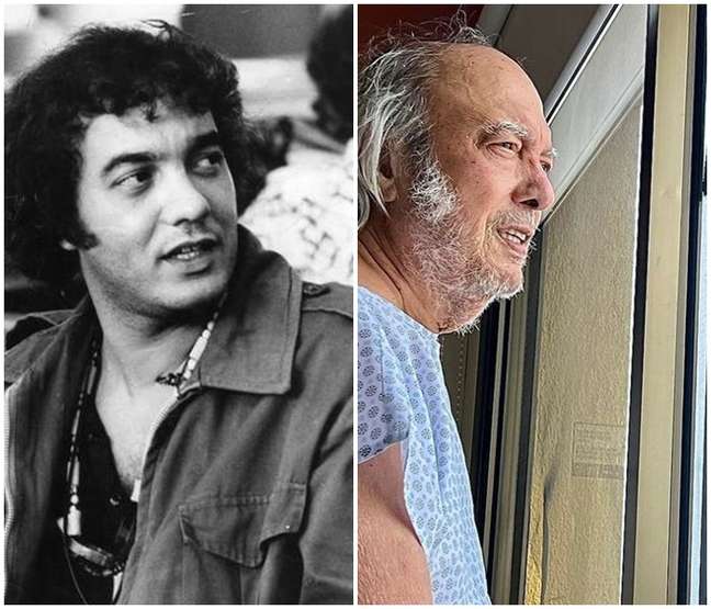 The beautiful Erasmo at the height of Jovem Guarda and in a photo in the hospital, a few weeks before his death