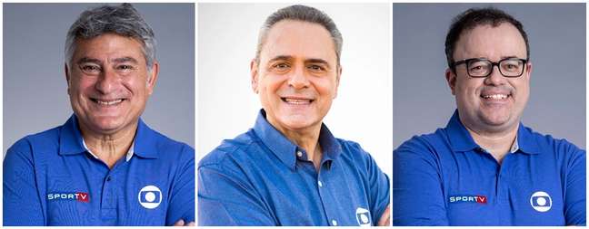 Cléber Machado, Luís Roberto e Everaldo Marques: estilos diferentes com igual competência