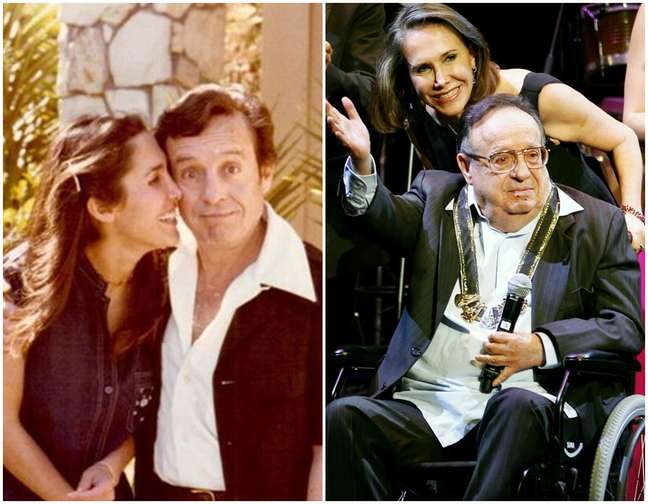 The couple at the beginning of the relationship and in the final phase of Roberto Bolaños, who passed away at the age of 85, in 2014 The couple at the beginning of the relationship and in the final phase of Roberto Bolaños, who passed away at the age of 85, in 2014