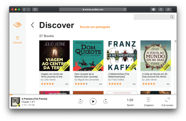 Audiolivros em português na Audible (Audible)