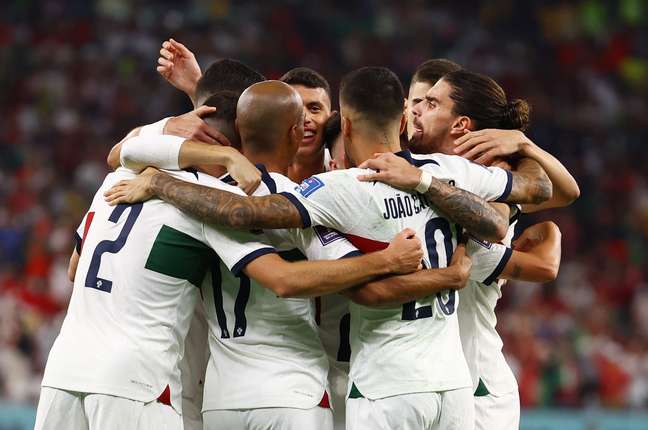 Portugal celebrates goal 