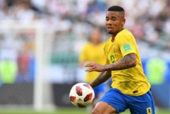 Gabriel Jesus em 2018 pela Sele&ccedil;&atilde;o (Foto: MANAN VATSYAYANA / AFP)