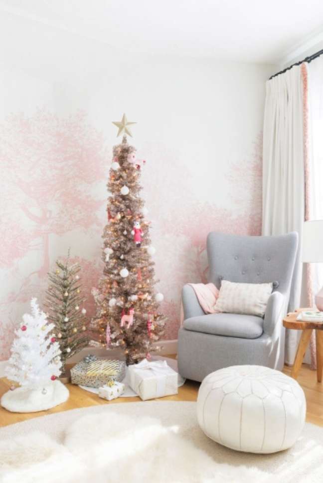 Group a few Christmas trees of various heights and colors together for an ornate decorating scheme. Emily Henderson has found the perfect balance of partying and personalization in this pink nursery. Group a few Christmas trees of various heights and colors together for an ornate decorating scheme. Emily Henderson has found the perfect balance of partying and personalization in this pink nursery.