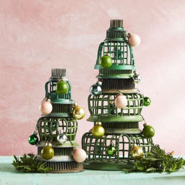 For a dash of holiday horticulture, stack the baskets. Hang ornaments and accents with foliage branches. For a dash of holiday horticulture, stack the baskets. Hang ornaments and accents with foliage branches.